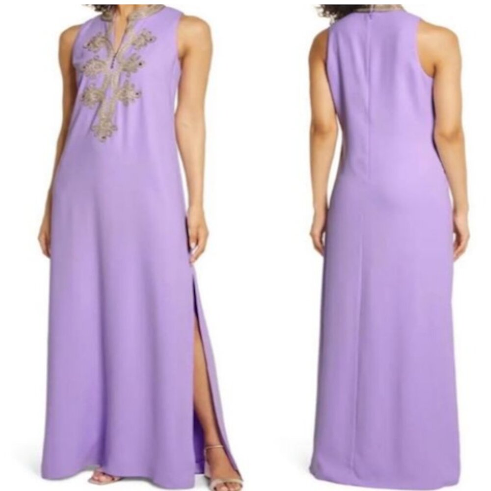 NWT Lilly Pulitzer Jane Purple Iris Maxi Dress, Size 12
